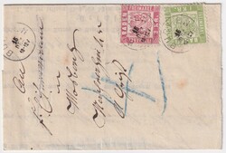 "Buchen" K1 auf 1 KR und 3 KR auf Nachnahmebrief vom 13.12.1871 nach ...
