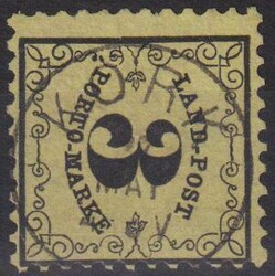 "Kork" K1 klar und zentr. auf Kab. 3 Kr. Landpost, sign. H. ...
