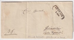 "Lörrach" Ra2 klar auf Dienstbrief 1863 (Geburtsurkunde) nach ...