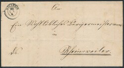 "Müllheim" K2 (sehr seltene Type 4) auf Dienstbrief 1866 nach ...
