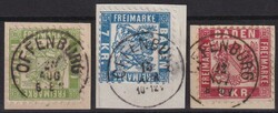 "Offenburg" K1 sehr klar auf kpl. Ausgabe 1 KR bis 3 KR je auf ...