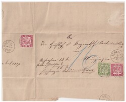 "Schallstadt" K1 klar auf 1 KR und 3 KR auf Nachnahmebrief 1871 nach ...