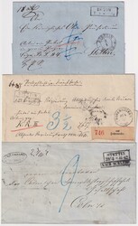 "Stettin", sechs Briefe (dabei 2 Ganzsachen) mit verschiedenen ...
