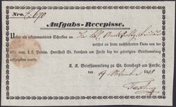 Österreich, 1848, "St. Leonhard am Forste" seltener Zier-Postschein ...