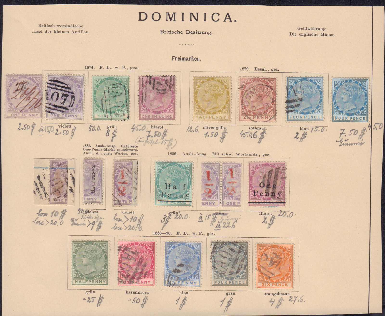 Lot 142 - dominica  -  Auction House Thomas Schantl 2nd Online-Live-Auction (PREMIUM-Edition)