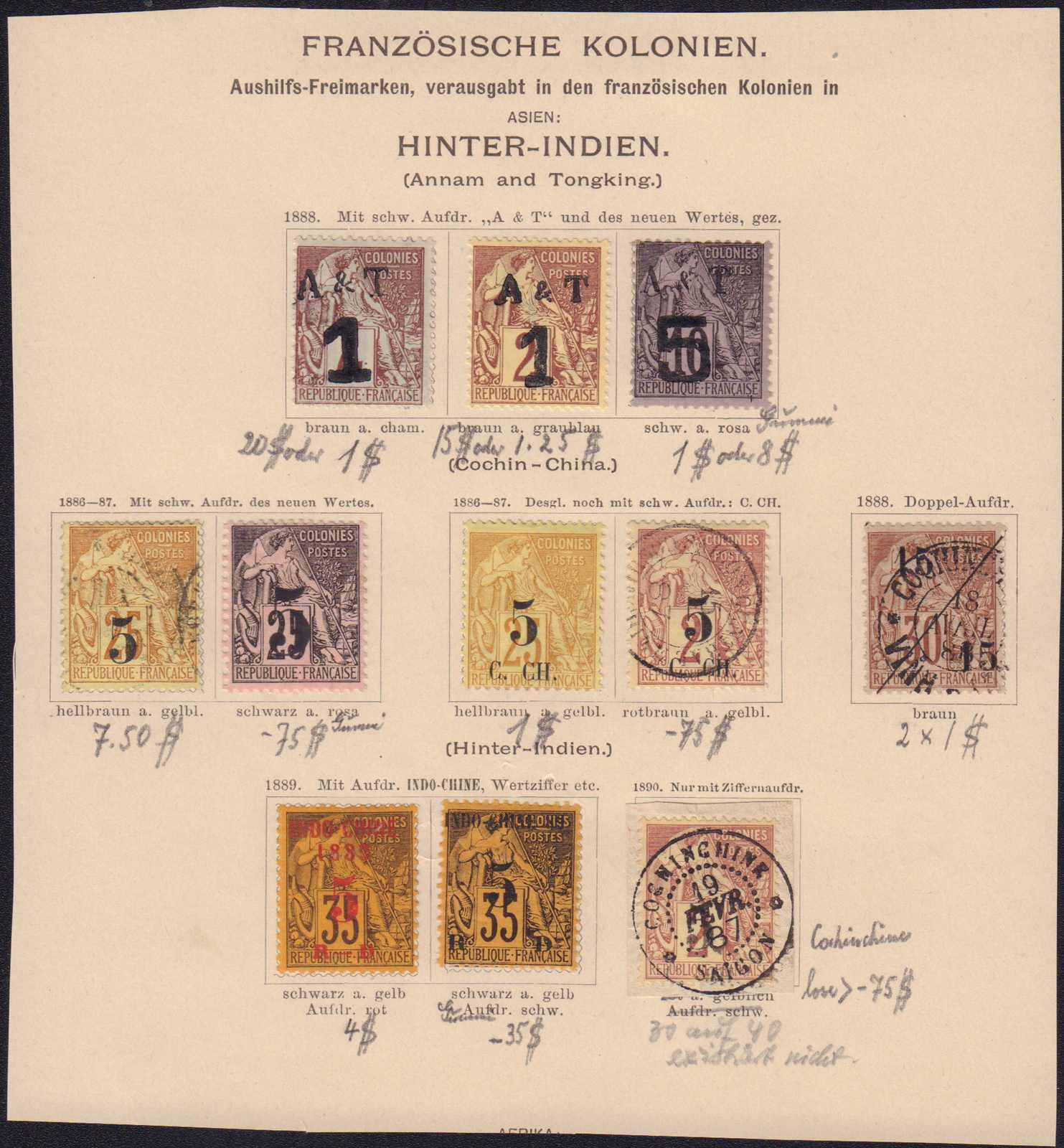 Lot 162 - französisch indochina allgemeine ausgaben  -  Auction House Thomas Schantl 2nd Online-Live-Auction (PREMIUM-Edition)