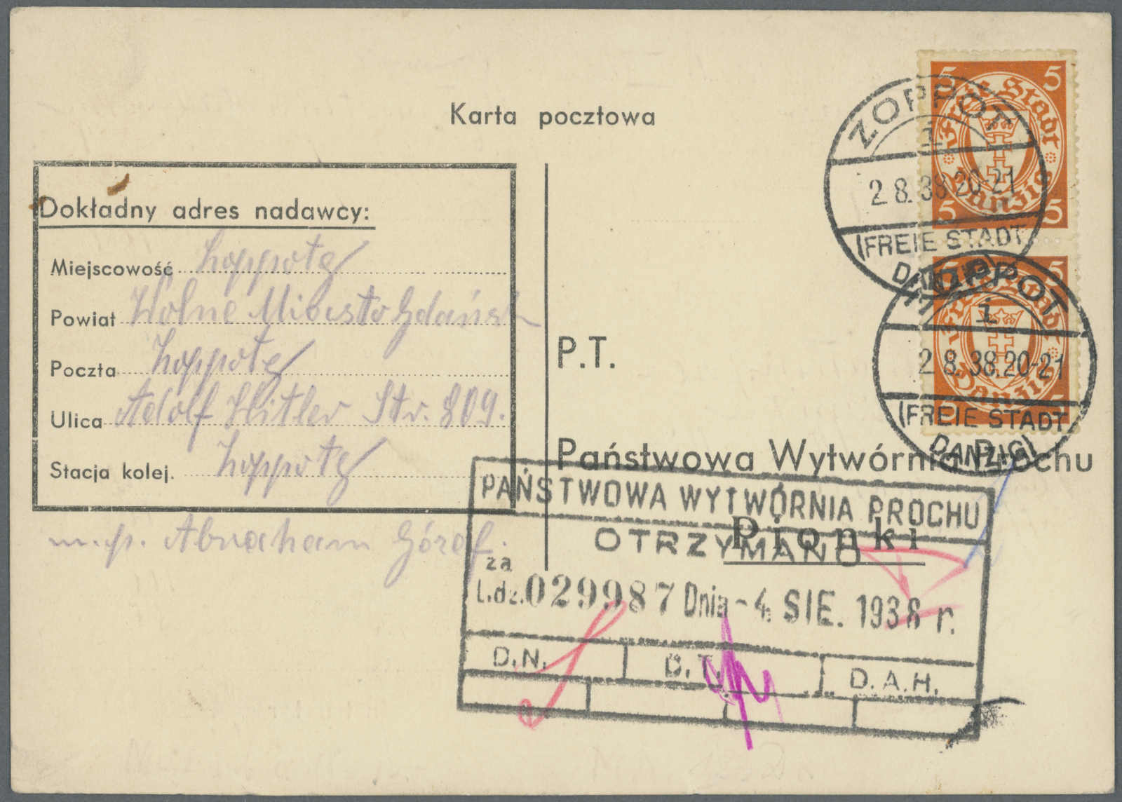 Lot 707 - deutschland danzig -  Auction House Thomas Schantl 5th Auktionshaus Thomas Schantl Auction