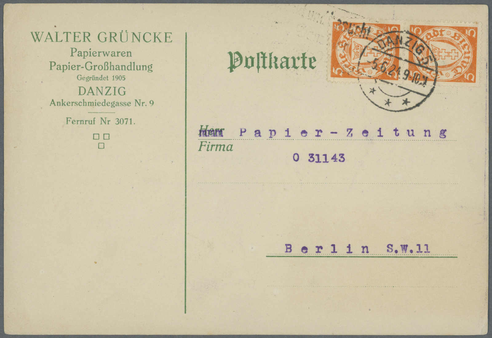 Lot 704 - deutschland danzig -  Auction House Thomas Schantl 5th Auktionshaus Thomas Schantl Auction