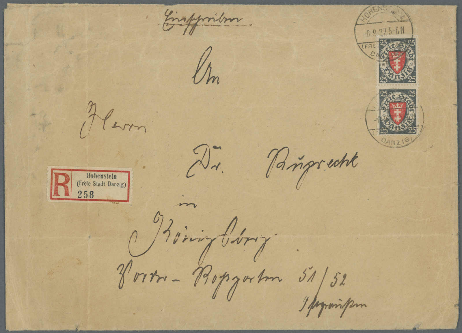 Lot 714 - deutschland danzig -  Auction House Thomas Schantl 5th Auktionshaus Thomas Schantl Auction