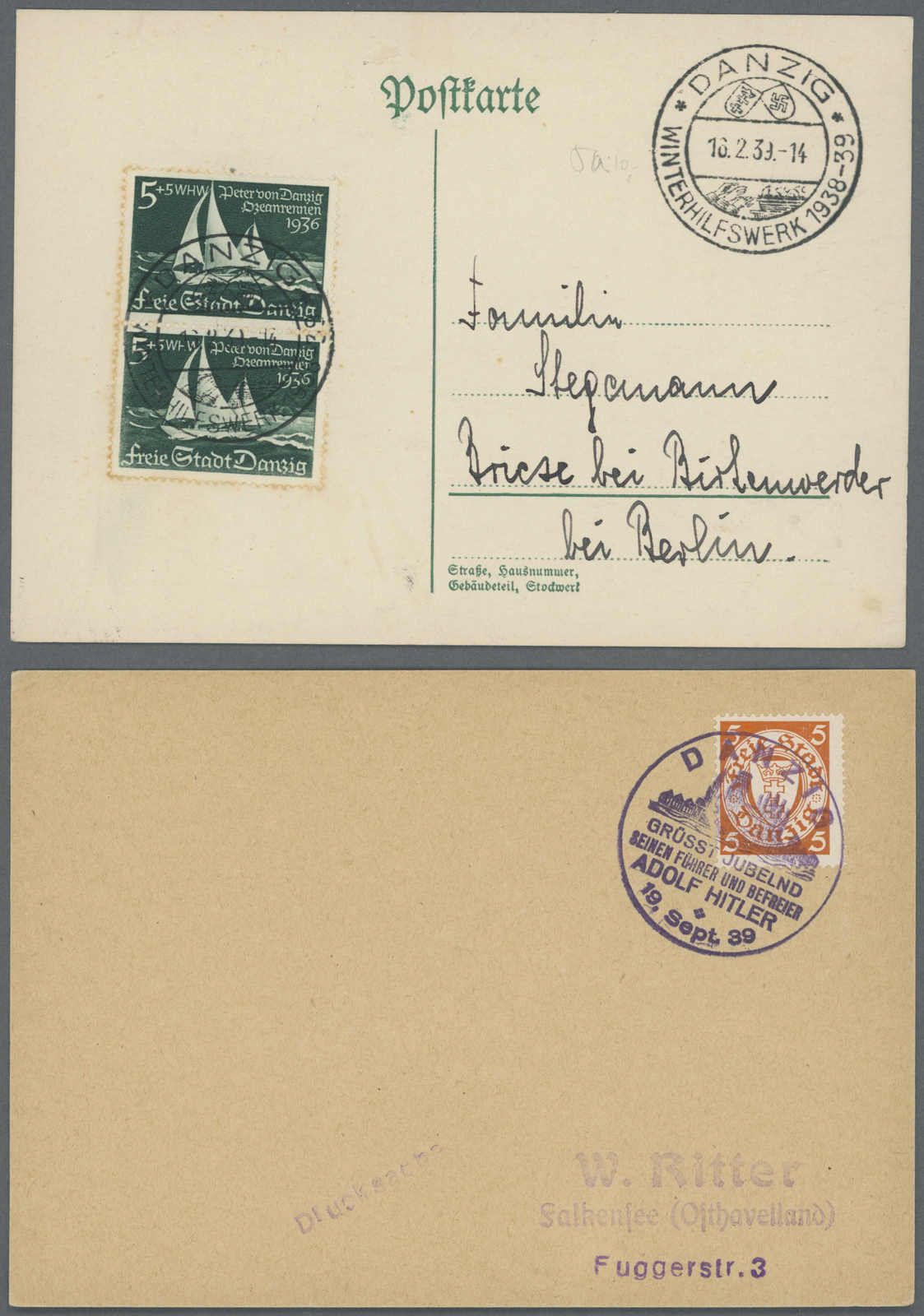 Lot 760 - deutschland danzig -  Auction House Thomas Schantl 5th Auktionshaus Thomas Schantl Auction