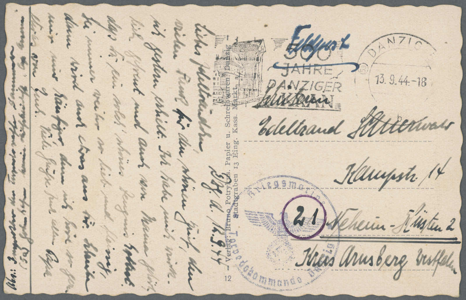 Lot 819 - deutschland danzig -  Auction House Thomas Schantl 5th Auktionshaus Thomas Schantl Auction