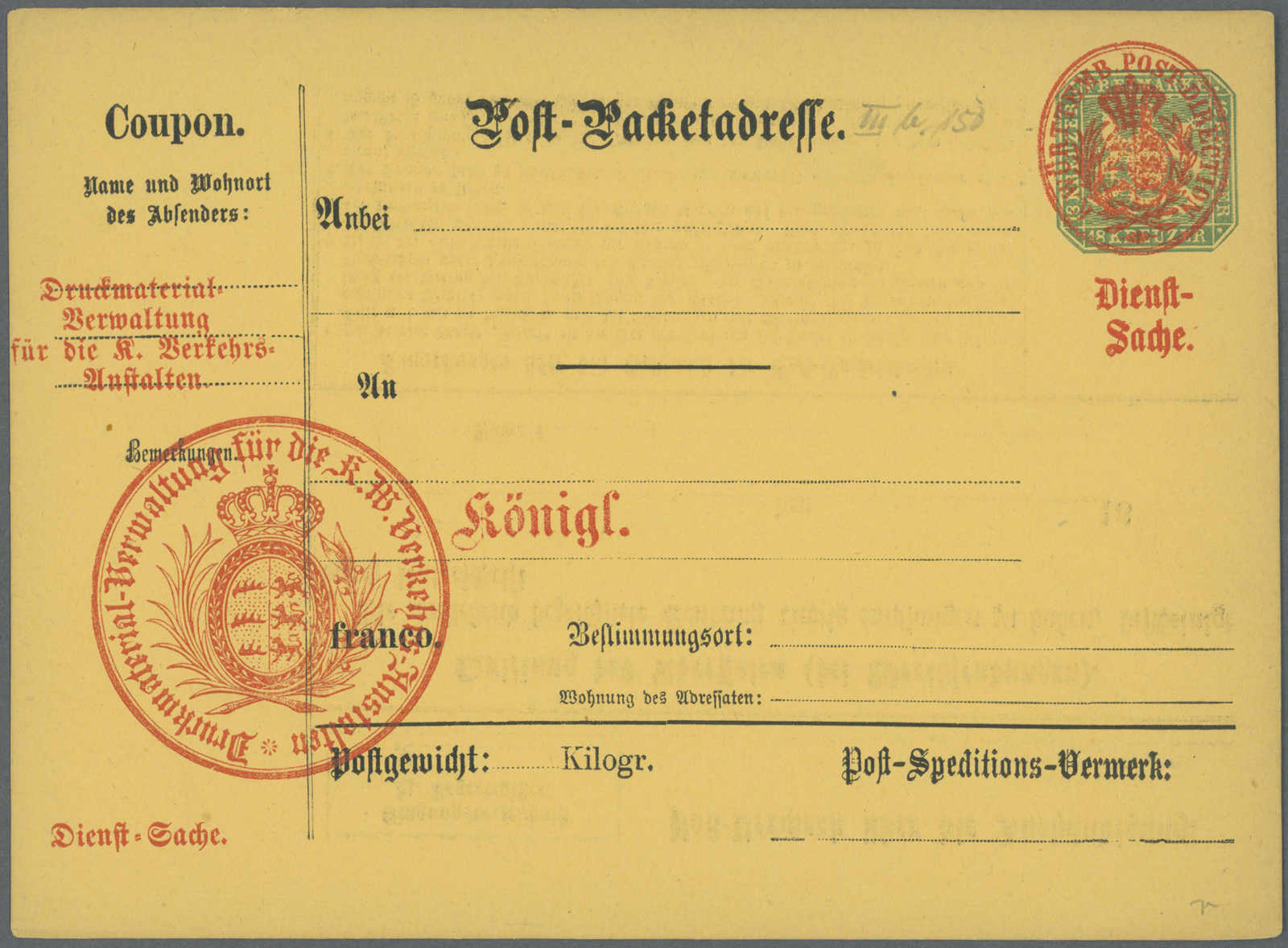 Lot 253 - deutschland altdeutschland württemberg -  Auction House Thomas Schantl 5th Auktionshaus Thomas Schantl Auction