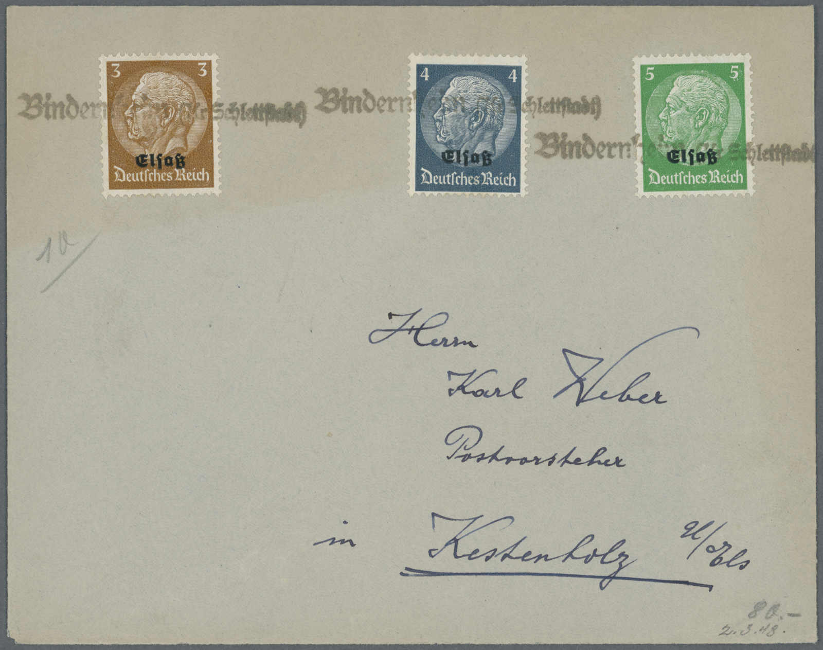 Lot 889 - deutschland deutsche besetzung ii. wk elsass - Auction House Thomas Schantl 5th Auktionshaus Thomas Schantl Auction Lot 889 - deutschland deutsche besetzung ii. wk elsass - Auction House Thomas Schantl 5th Auktionshaus Thomas Schantl Auction