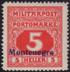 4810: Österreich Feldpost Montenegro - Portomarken