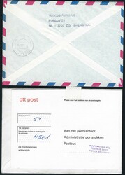 Portugal 1980 Frama Labels, 2 envelopes with labels from machine 009 ...