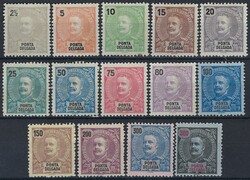 Ponta Delgada 1897 D. Carlos I, mint set * and () MF13/26, gummed ...