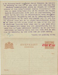 Netherlands Paid Reply Postal Card of Auf Cent on 2 c., circulated ...