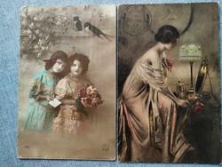 Portugal France CEP – two illustrated postcards sent to Portugal ...