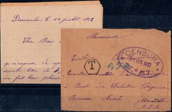 WWI FRANCE – postage due cover with T-mark, departed from Portugal ...