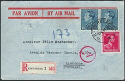 WWII PORTUGAL BELGIUM – registered circulated envelope from ...