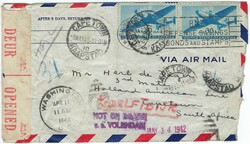 WWII USA SOUTH AFRICA – circulated envelope from Washington on 11.4 ...
