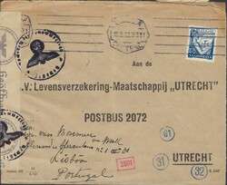 WWII PORTUGAL – envelope circulated from Lisbon on 10.3.40 with ...