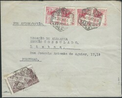 WWII PORTUGAL GERMANY SPAIN – airmail envelope sent from Madrid on ...
