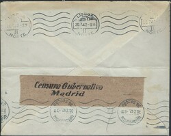 WWII PORTUGAL GERMANY SPAIN – airmail envelope sent from Madrid on ...