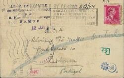 WWII PORTUGAL BELGIUM CANADA – postcard with a 1 Fr stamp ...
