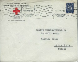 WWII PORTUGAL BELGIUM – stamped envelope from the General Delegate ...