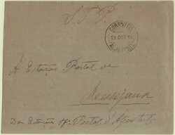 Portugal * Exempt from postage. Circulated envelope from Aljustrel ...