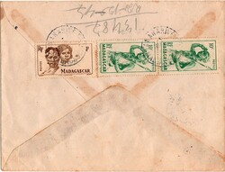 Madagascar * Envelope sent by airmail and registered from Tananarive ...