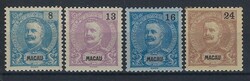 Portugal Macau 1898 D. Carlos I, mint MF84/86/87/88 stamps *, CV €77