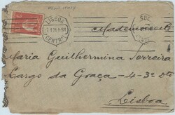 Portugal 1912/4 Ceres. Locally circulated envelope in Lisbon (7.1.21) ...