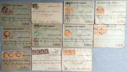 Portugal 1917/20 Ceres, lot with 11 letters for the study of stamps ...