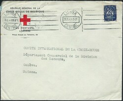 Belgian Red Cross – stamped envelope from the General Delegate of ...