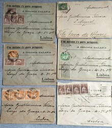 Portugal 1917/20 Ceres, lot with 11 letters for the study of stamps ...