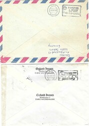 Macau * Flags. Set of two letters sent to Macau, with mechanical flag ...