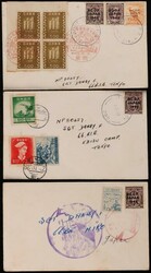 Covers with BCOF opts inc ½d, 1d & 3d plus Japan blk of 4 tied by ...