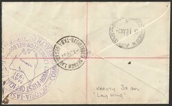 1929-35 Airmail 3d green booklet plate stamp with variety 'long wing ...