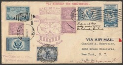 1936 Australia - USA Zeppelin Hindenburg flight cover franked Def 50c ...