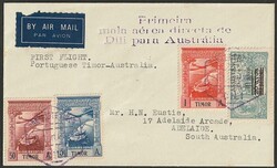 1941 (Jan 17) QANTAS flight Timor (Dili) to Australia franked Airs 1a ...