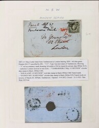 1855-59 covers etc franked QV Diadems with 1855 franked 6d ...