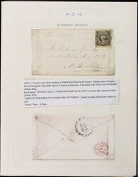 1855-59 covers etc franked QV Diadems with 1855 franked 6d ...