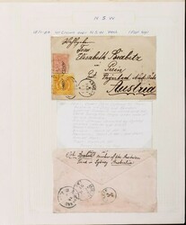 1860 folded letter wrapper franked QV Diadem 6d olive-brown (trimmed) ...