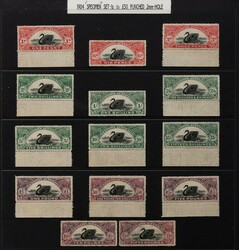 Stamp Duty: 1904 Engraved Swans to £10 & £50 'Specimens' original ...