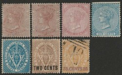1860-71 collection on Scott album pgs inc 1860 QV 2½d M & U. ...
