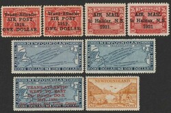 1919-43 Airmail collection on Scott album pgs inc 1919 Trans-Atlantic ...