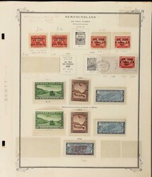 1919-43 Airmail collection on Scott album pgs inc 1919 Trans-Atlantic ...