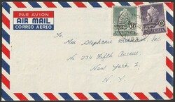 1962 Commercial Airmail cover to USA franked with 1958 QEII $1 & 10c ...